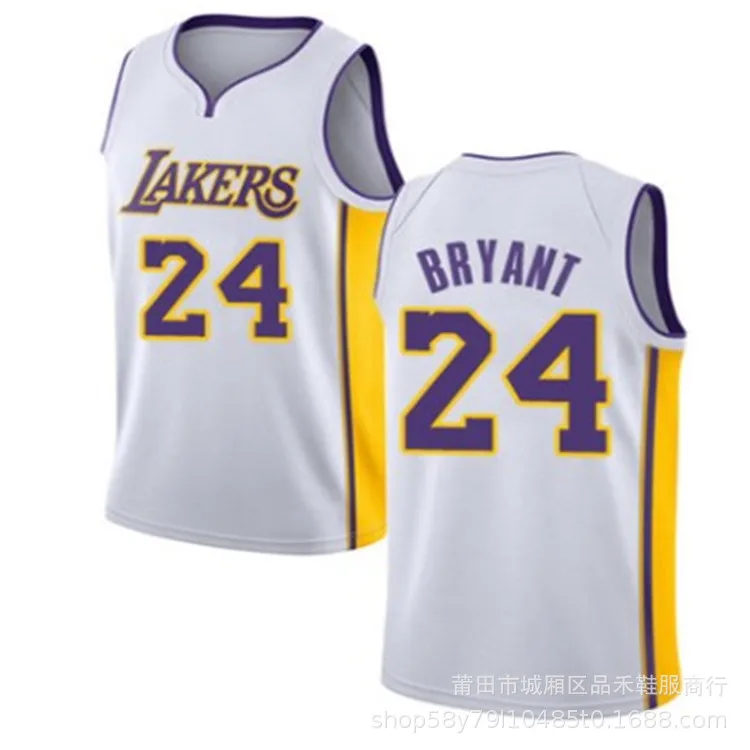 

Hot Sale Mens New American Basketball Clothes #24 European Size Ball Pants T Shirts Cool Tops Loose Cloth Fashion Version