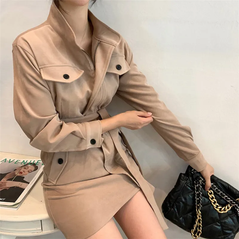 Женская длинная куртка-карго Alien Kitty Повседневная элегантная нежная офисная