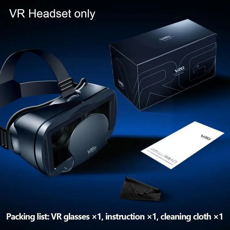 

VRG Pro 3D VR Glasses Virtual Reality Full Visual Smartphone For VR Glasses Wide-Angle 7 For Movie Game Inch to Devices M3O6
