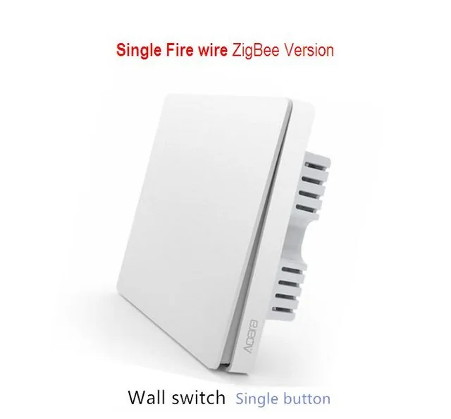 1 key white Aqara Mijia умный дом управление светом один огонь провода ZigBee беспроводной ключ настенный выключатель через приложение смартфона - Цвет: 1 key white