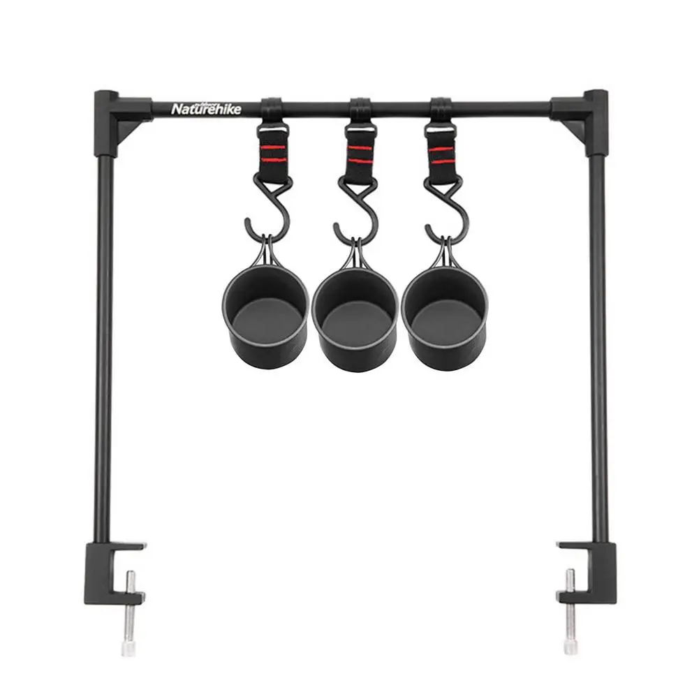 

Camping Storage Rack Hanging Rack Camping Storage Rack Aluminum Alloy Outdoor Picnic Holder With Hooks Bearing Outdoor Cookware