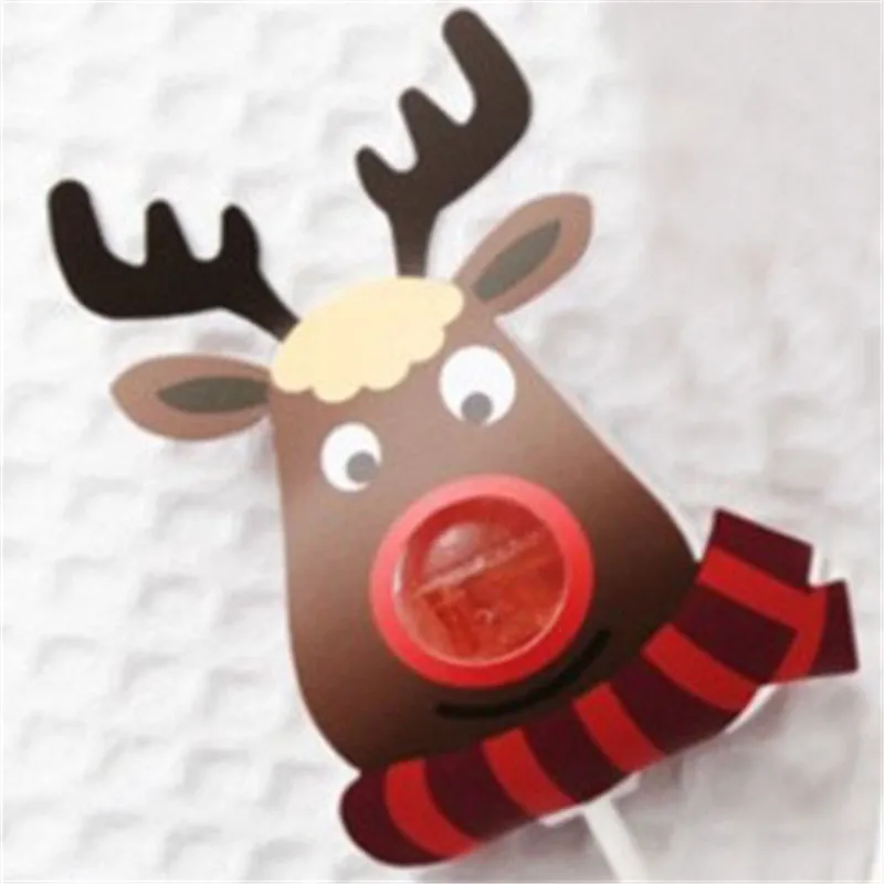 25/50 шт./компл. прекрасный Лось леденец на палочке Xmas бумаги держатель праздник
