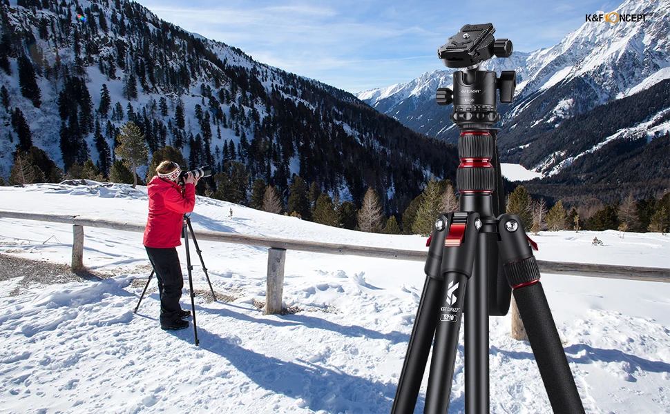 K& F концепция 7" DSLR камера штативы Алюминиевый Дорожный штатив монопод с 360 ° шаровой головкой 1/4" быстросъемная пластина для Canon Nikon