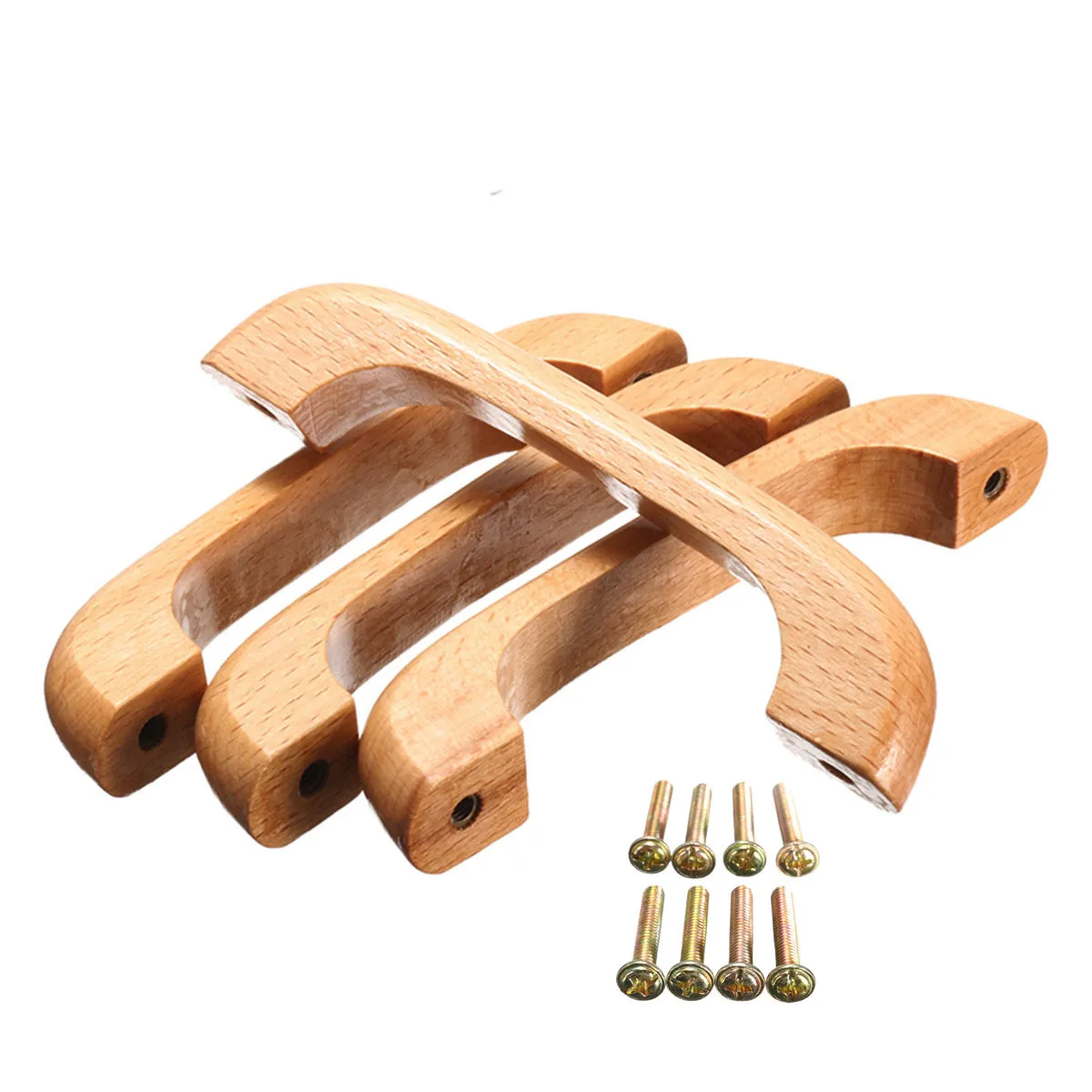

Solid Wood Furniture Handles Cabinet Knob Wooden Drawer Handles Kitchen Cabinet pulls