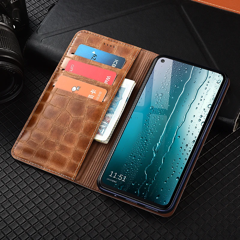 

Classical Style Genuine Leather Wallet Case for Nokia 2.2 2.3 3.2 4.2 5.3 6.2 7.2 8.3 Magnetic Flip Cover Cases