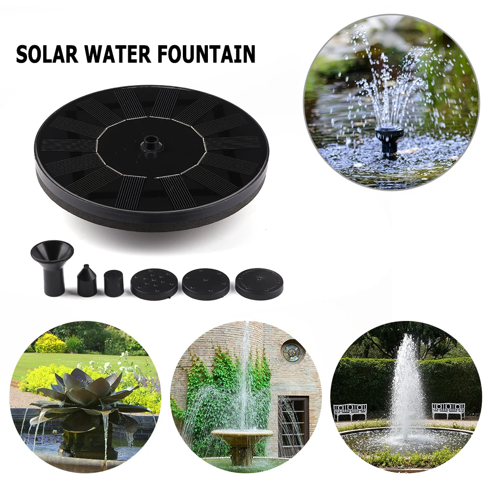 New Solar Panel Powered Fountain Water Pump Set Waterfall Bird Bath Garden Patio for Lawn | Дом и сад