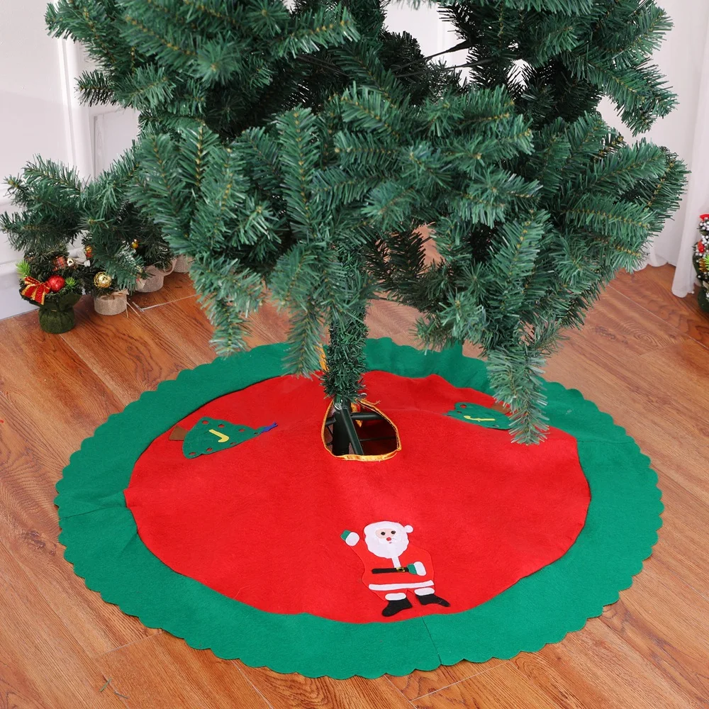 

45-100cm Red Christmas Tree decoration Carpet Party Ornament Christmas Decoration for Home Non-woven Xmas Decorations