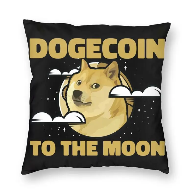 

Роскошный наволочка для подушки Dogecoin To The Moon, украшение на заказ, наволочка для подушки BTC, криптовалюты, 40x40 см, наволочка для дивана