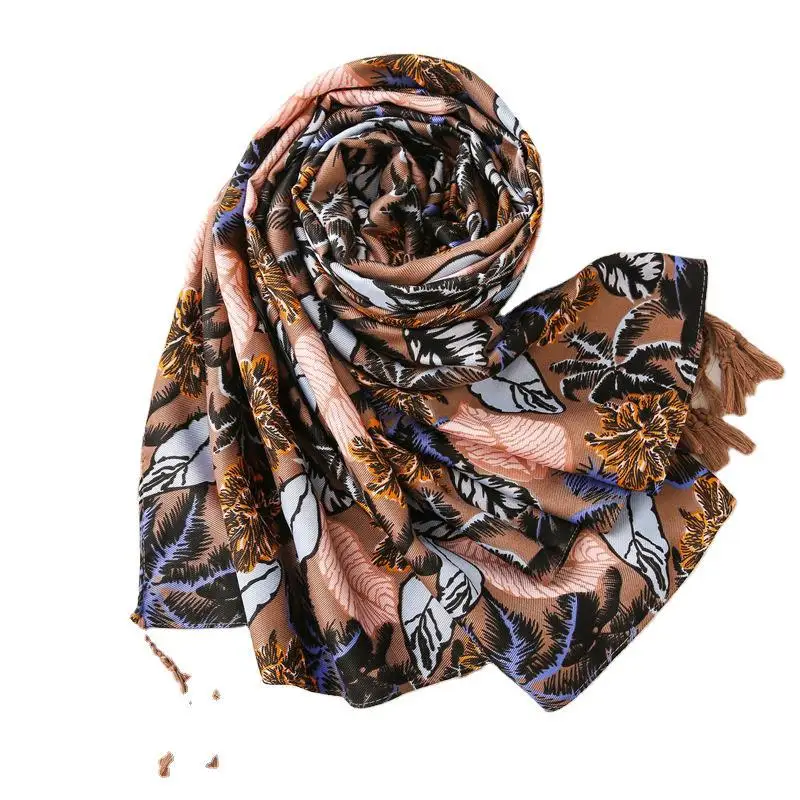 

New 2020 Brand Women Scarf Fashion Print Cotton Feeling Spring Winter Warm Scarves Hijabs Lady Pashmina Foulard Bandana