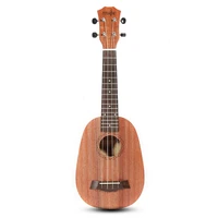 21 inch 4 string ukulele hawaii pineapple style mahogany mini guitar electric bass ukulele guitar music lover musical instrument