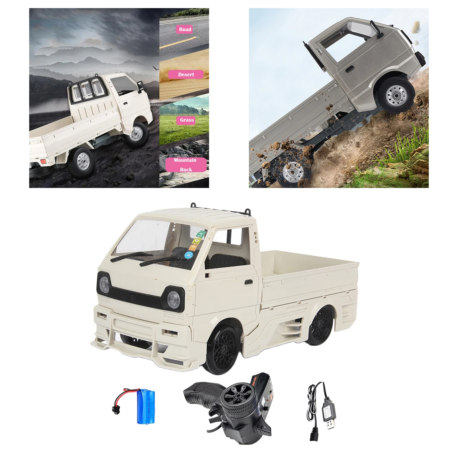 WPL D12 RC грузовик 1/10 2WD Truck матовый 260 Мотор светодиодный светильник игрушки с