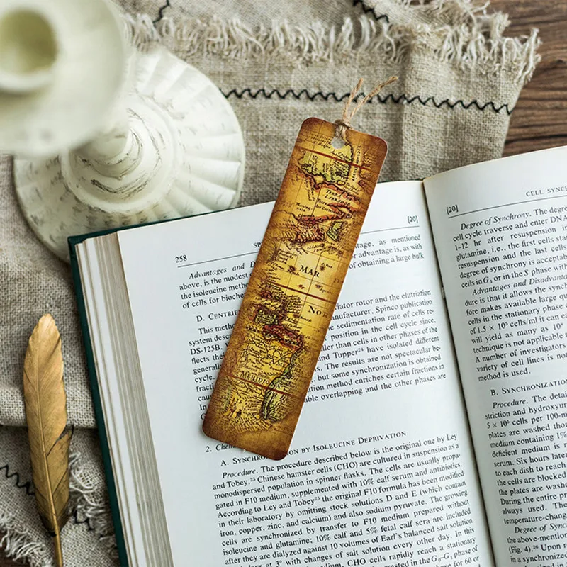 30 шт./лот винтажная карта бумажная закладка для книжного держателя