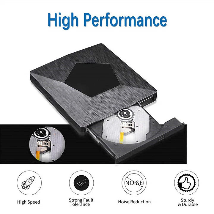 

USB3.0 External CD DVD Universal Drive, Portable USB / Type-C External Optical Drive CD / DVD Burner(2 Pack)