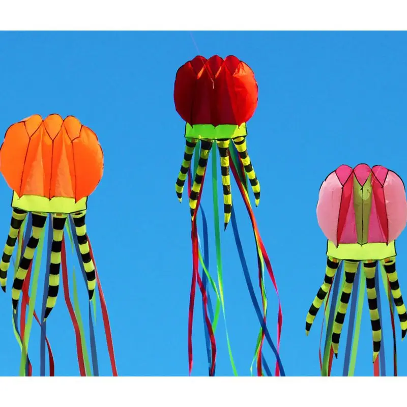 

3D Large Soft Octopus Shape Beach Kites Frameless Soft Entertainment Sports Family Outdoor Holiday Parent-child Active
