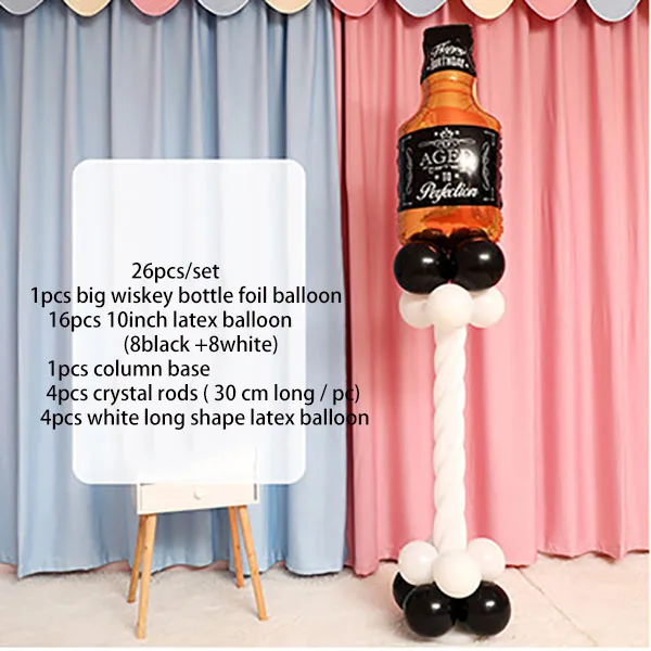 26pcs/lot 18inch Football Balloon Black White Latex Balloons Column Base Sticks Baby Shower Birthday Party Decoration Supplies - Цвет: Мятно-зеленый