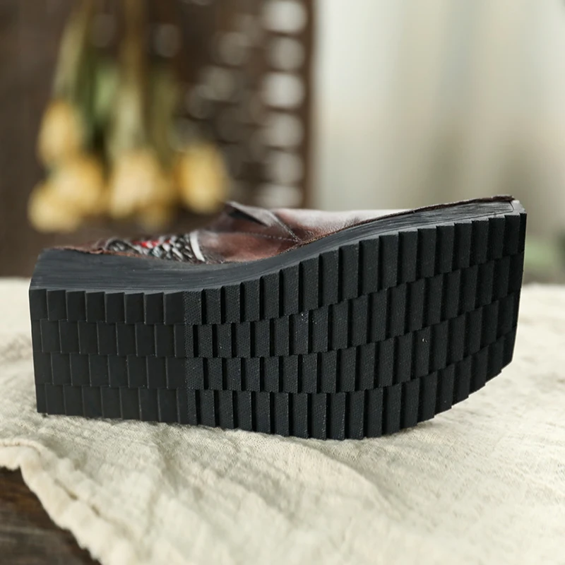 Tayunxing/обувь ручной работы Женские туфли-лодочки из натуральной воловьей кожи на