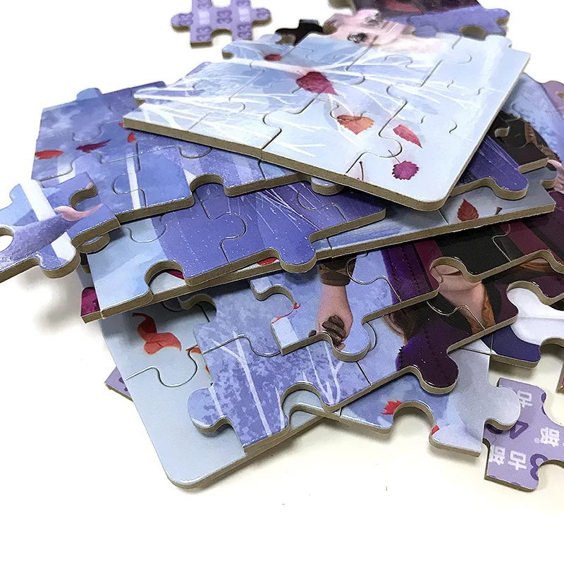 Дисней Холодное сердце 2 железная коробка для хранения деревянный пазл 10 Цвет