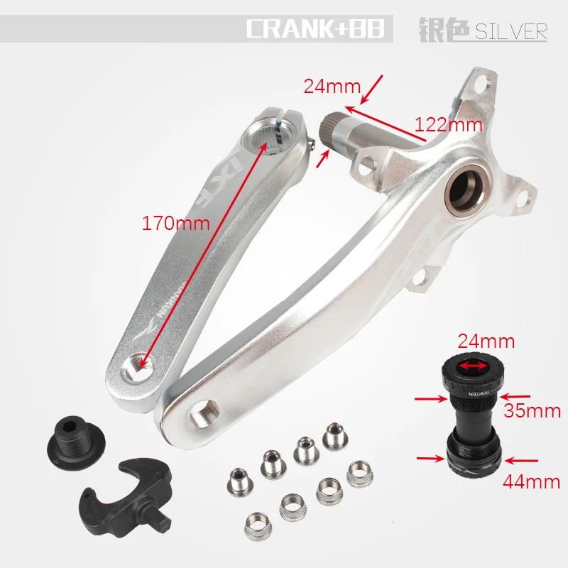 IXF MTB диаметра окружности болтов (104BCD 170 мм Кривошип горного велосипеда колеса