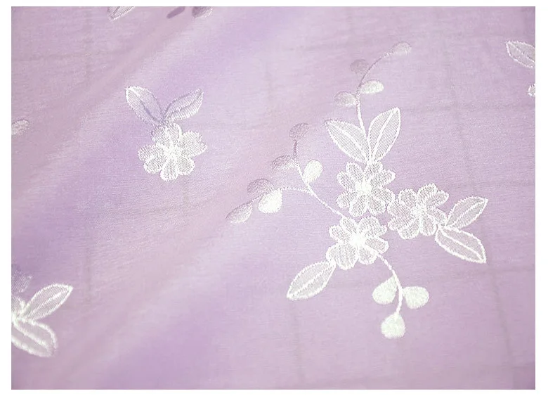 

China satin fabric Polyester Floral jacquard fabric for sewing evening dress wedding cloth diy lolita cloth
