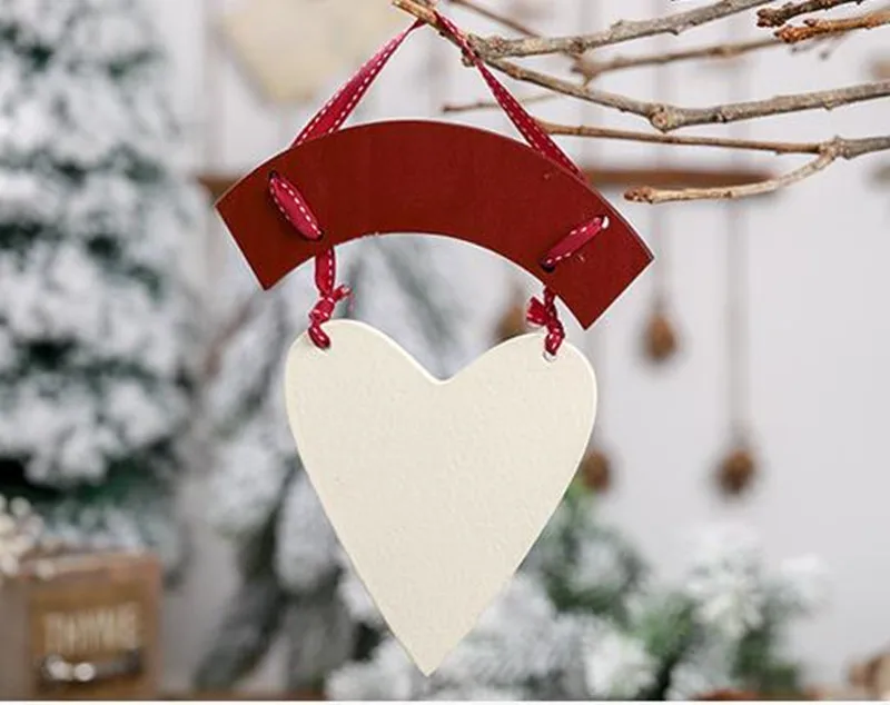 Navidad 2020 деревянная любовь Снеговик подвесной кулон Рождественская елка