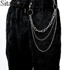 Женский Длинный металлический ремень-цепочка для рок-брюк, хипстерская цепочка на брюках, кольцо-зажим, брелок-бабочка, аксессуары, ювелирные изделия в стиле хип-хоп