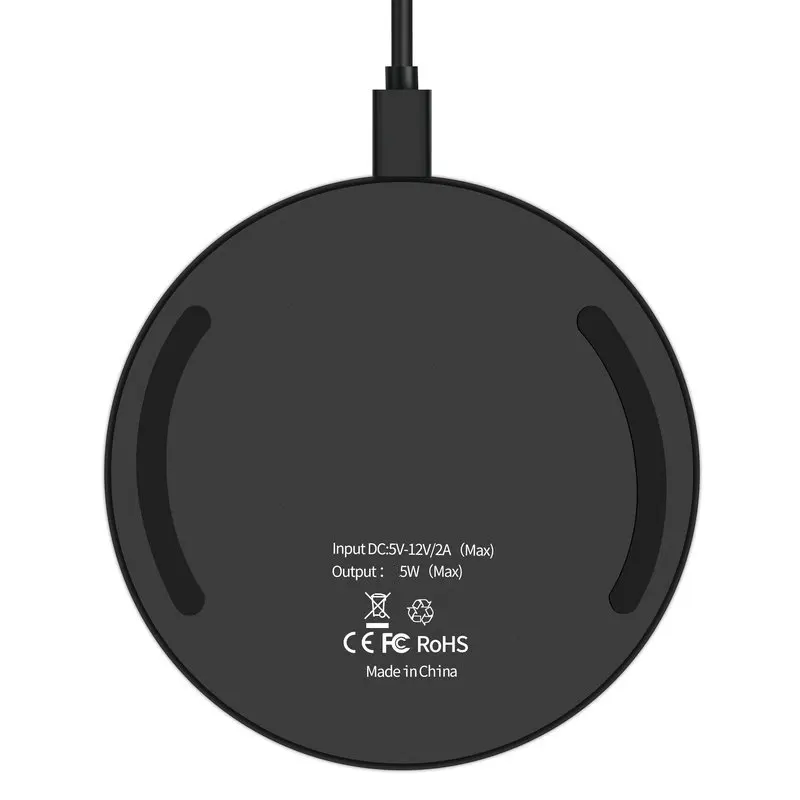 Wireless Charger Ultra Thin Aviation Aluminum CNC Unibody Fast Charging Pad Black for iPhone Xs Max X 8 Plus Samsung Note9 S10 |