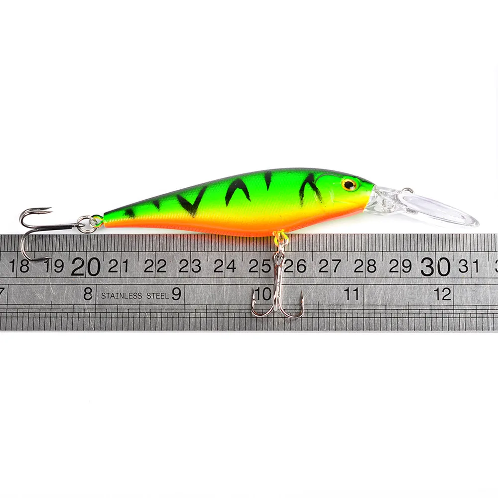 

PROBEROS 10pcs Fishing Lure Set 11.5cm 10.5g Hard Artificial Minnow Lures 10 Color Crankbait Fishing Baits #6 Treble hook dw1176