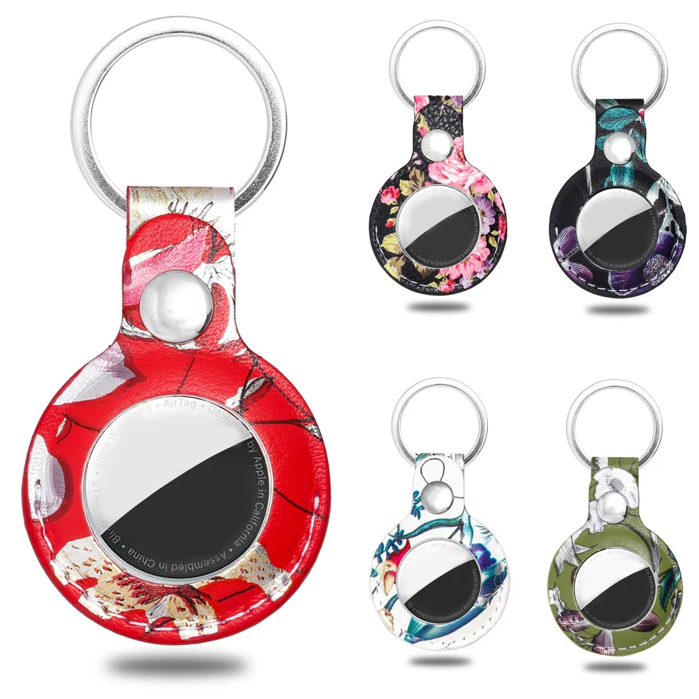 

High quality Leather Case For Apple Airtags Protective cover For Apple Locator Tracker Anti-lost Device Keychain Protect Sleeve