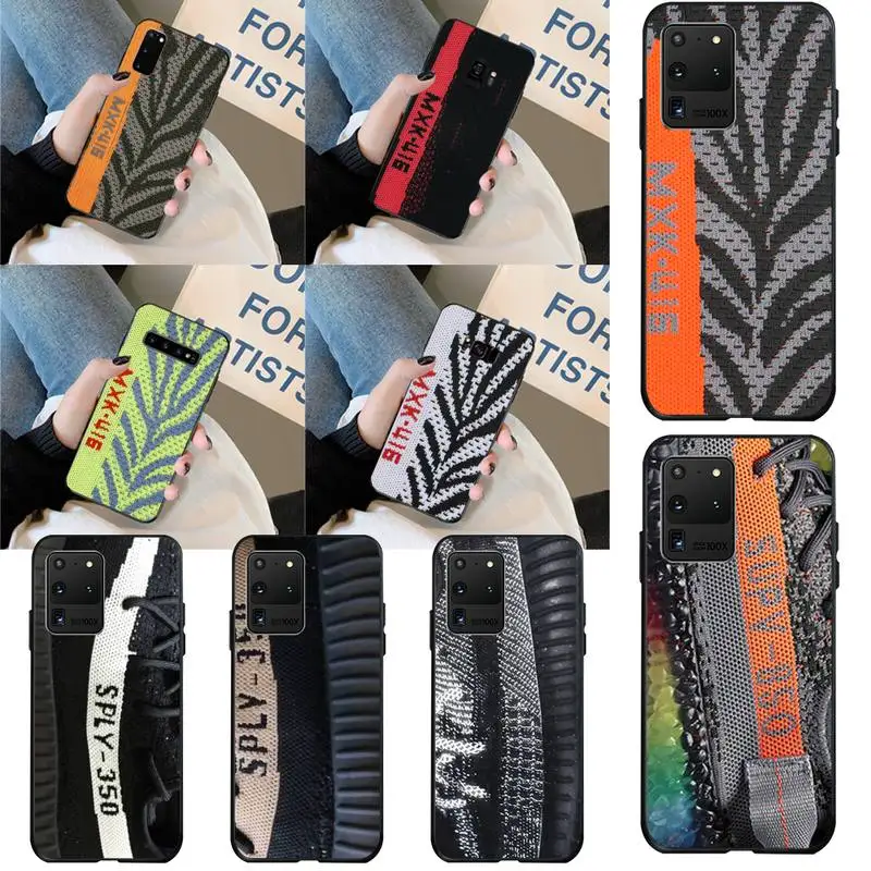 

CUTEWANAN Luxury brand Sneakers Shoe box Black TPU Soft Phone Case Cover for Samsung S20 plus Ultra S6 S7 edge S8 S9 plus S10 5G