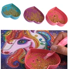 Коробка в форме сердца для алмазной дрели, наборы аксессуаров для рукоделия инструменты для вышивки картин со стразами, клей для ручек, чехол для алмазной живописи