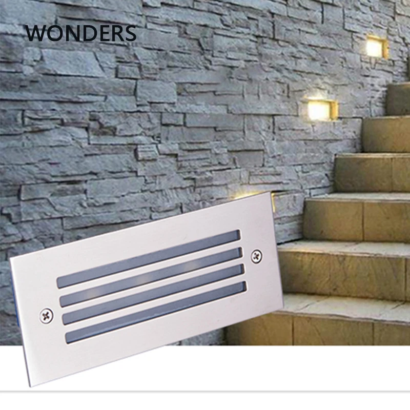 

New LED footlight indoor Aisle stair corner home decor wall lamp Outdoor garden courtyard luminaria Universal waterproof бра