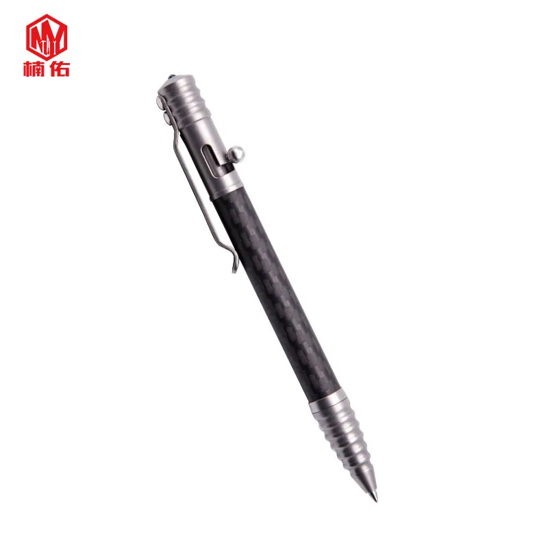 Jual Titanium Alloy Pena Taktis Serat Karbon Outdoor Jendela Rusak Menulis EDC Pena Taktis Portable Pertahanan Diri Alat