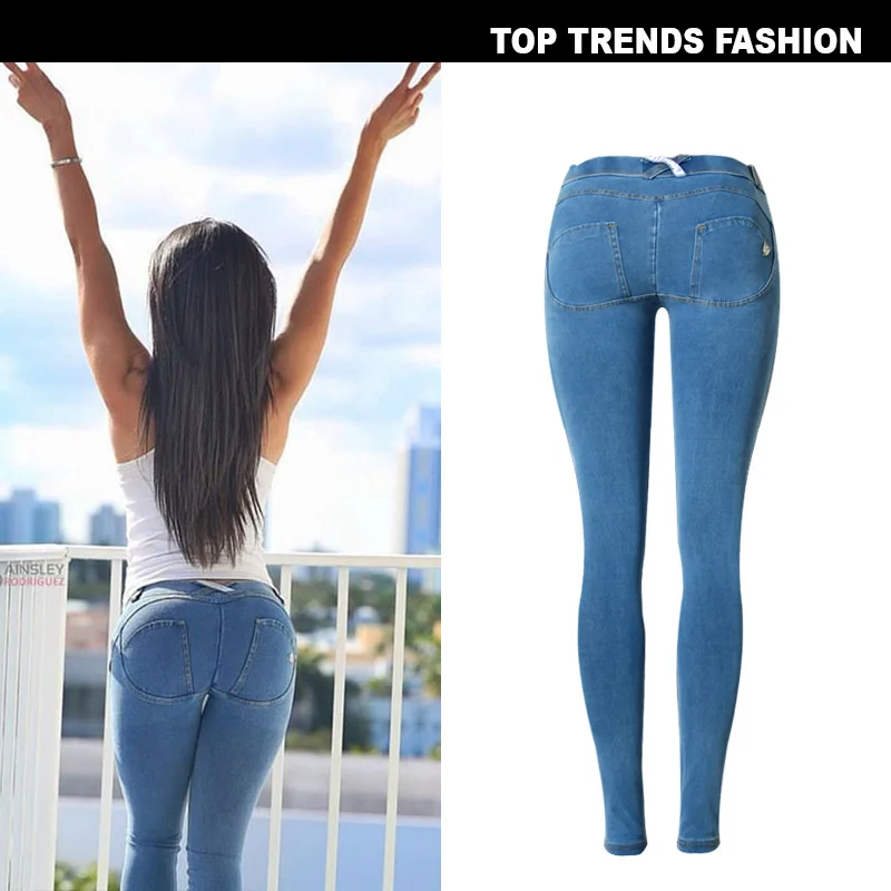 

2020, Spring And Autumn New, Women'S, Denim Trousers, Hip-Lifting Jeans, Low Waist Jeans, Fitness Jeans