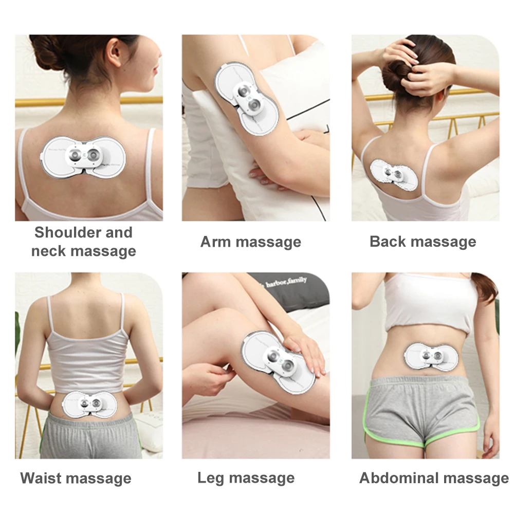 Импульсный нагревательный массажер для шеи и EMS стикер массажа шейного позвонка