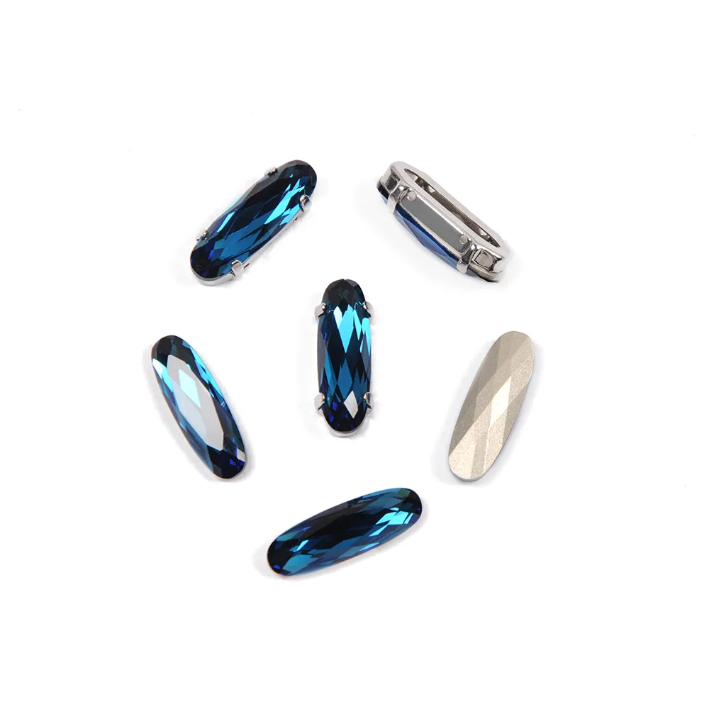 4161 Монтана циркониевые удлиненные багетты Стразы для шитья своими руками|Стразы|