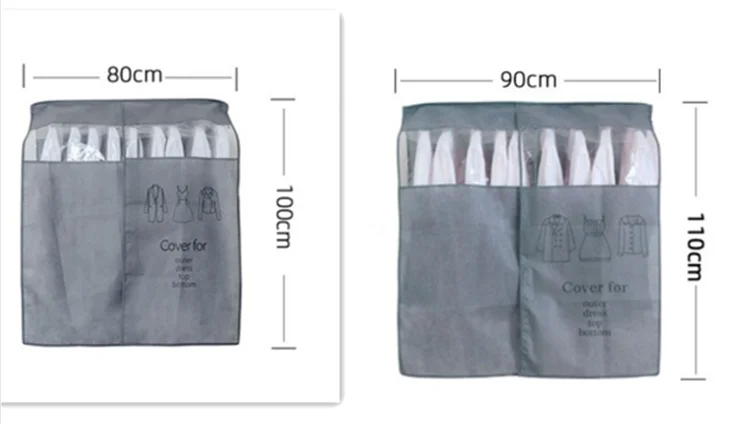 

Clothes Hanging Dust Cover Dress Suit Coat Storage Bag Case Organizer Wardrobe Dress Clothing Hanging Dust Cover