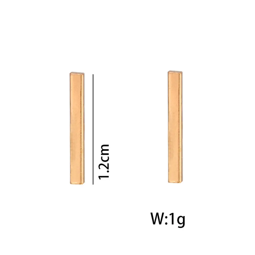 

Stud Earrings Women Alloy Earrings Combination Of Simple Design One Word Shape Earrings Fashion Jewelry 2021 kolczyki damskie