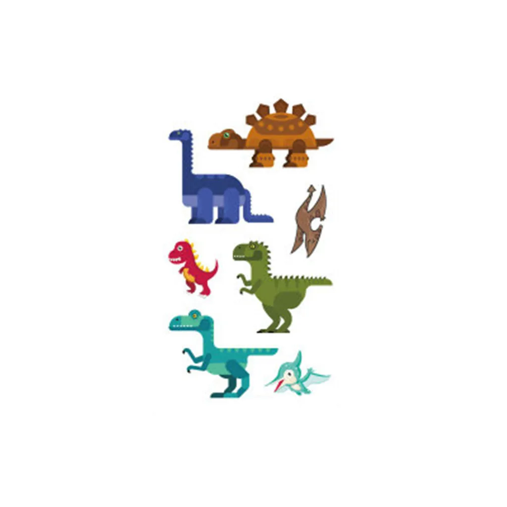 Dinosaurs Tattoo Stickers Children Birthday's Gift Fake Kids Tatuajes Body Art Waterproof Temporary Taty Decor 724 | Дом и сад