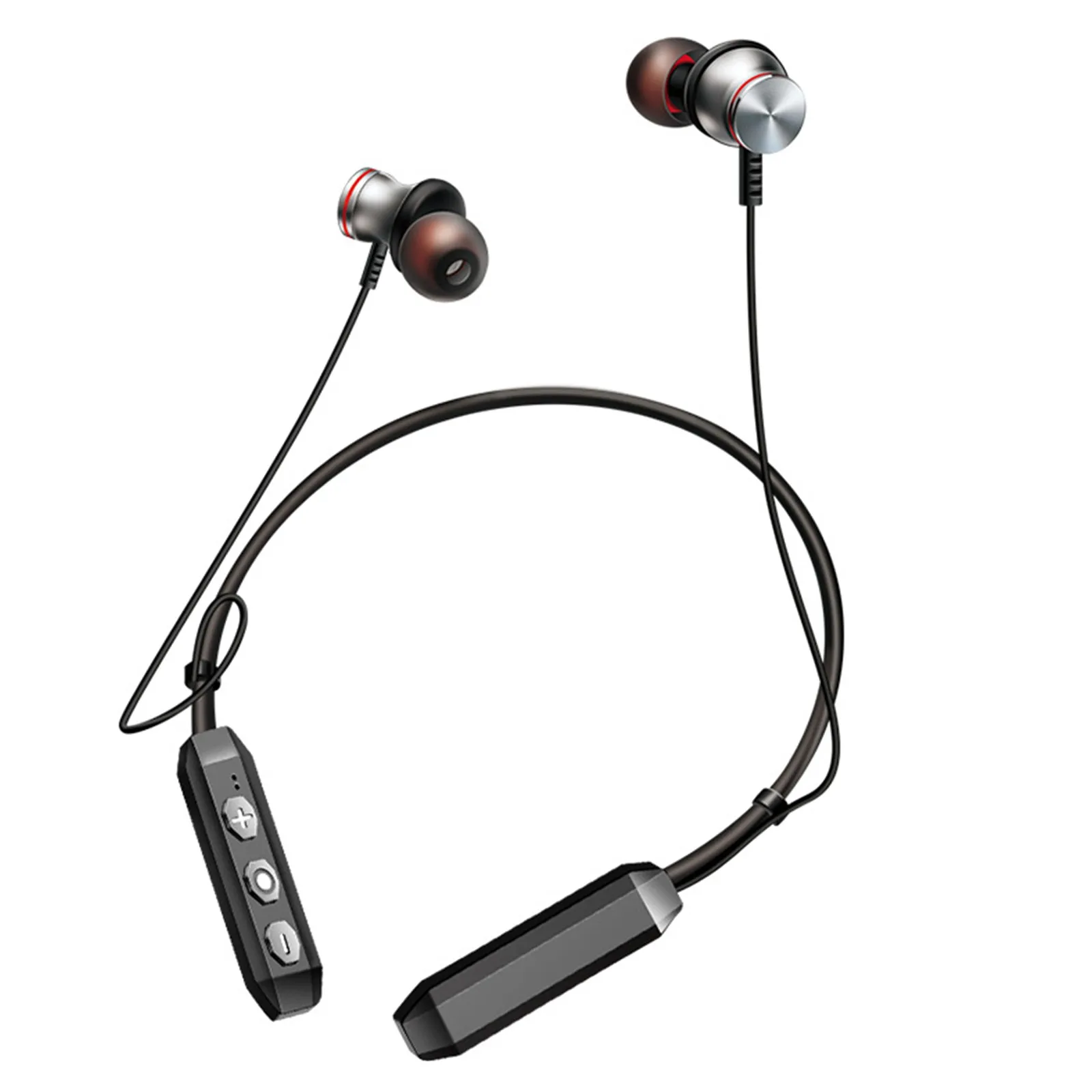 

Rear-Mounted Wireless Metal Magnetic Binaural Bluetooth Headset
