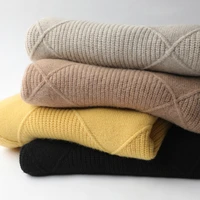 2020 autumn and winter new womens pullover sweater thickened warmth fashion large size knitted wool sweater high collar