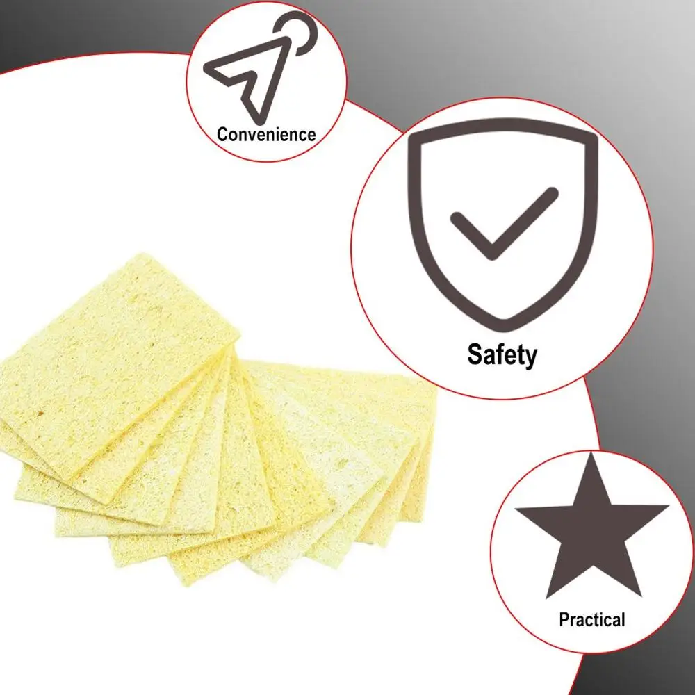 

10PCS Tip Welding Cleaning Sponge Heatstable Cleaning Sponge Soldering Iron Washing Soldering Welding Accessories