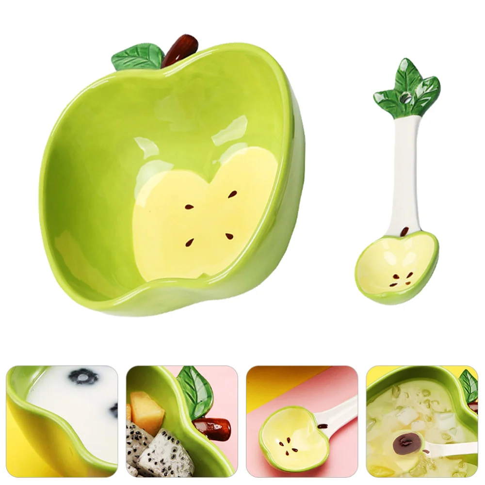 1 Набор Салатница в форме яблока детская миска для еды милая керамическая с