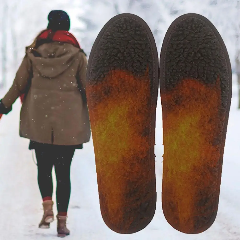 1 пара USB обуви с подогревом удобные мягкие ворсистые стельки электрическим для