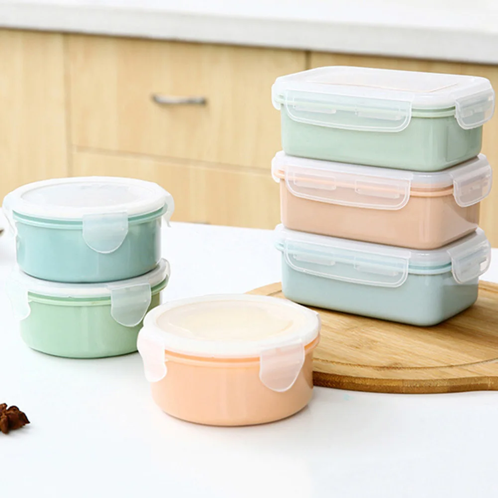 Arrival 280/380ml Portable Transparent Sealed Lunch Box Food Bento Storage Container Prevent leakage transparent seal bento box