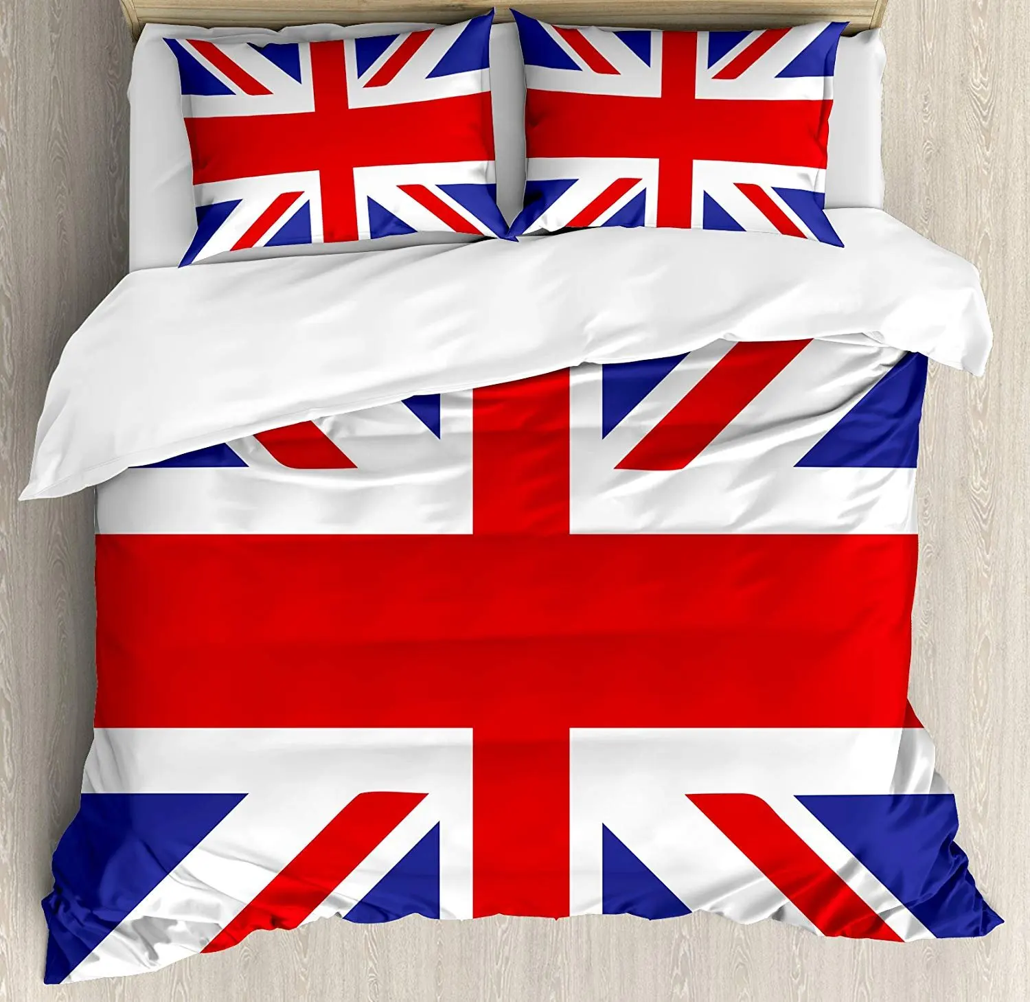 

Union Jack Bedding Set Classic Traditional Flag United Kingdom Modern British Loyalty Symbol Duvet Cover Set Pillowcase for Home