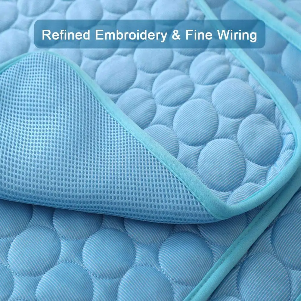 

Pet Dog Pad Summer Cooling Mat Breathable Dog Bed Ice Silk Pad Moisture-Proof Blanket Sofa Cool Cushion For Dogs Sleeping Mat
