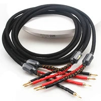 4n oxygen free copper speaker cable hifi audio line with gold plated banana plug updated version