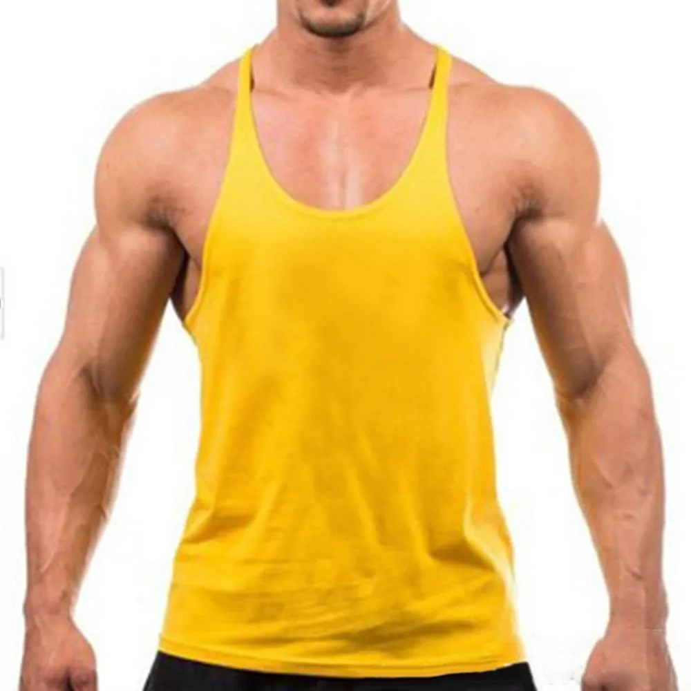 

2021 Men Tank Top Casual Sleeveless Shirt Bodybuilding Gyms Sport Fitness Workout Vest Workout Elastic Streetwear Male Clothing