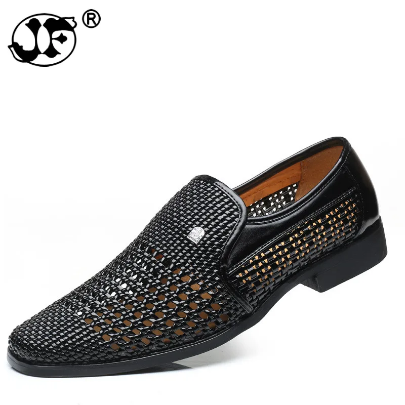 Сандалии для мужчин среднего возраста дышащая обувь с вырезами без застежки