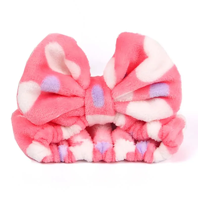 

Korean Increase Thickening Flannel Hairband Bow Headband Girls Wash Headwear Makeup Hair Accessories Cute Soft Hair Dress